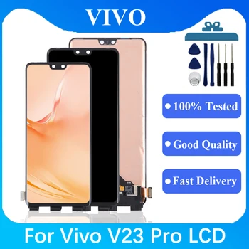Оригинальный Amoled Для Vivo V23 Pro V2132 ЖК-дисплей С Сенсорным Экраном и Дигитайзером В Сборе Замена Экрана Vivo V23 Pro