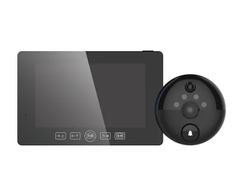 4,3-дюймовый IPS-экран ИК ночного видения с обнаружением движения Видеодомофон Визуальный Дверной звонок Камера для просмотра в глазок