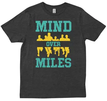 Подарки для марафонцев, тренирующихся в фитнесе, футболка для бегуна Mind Over Miles с длинными рукавами