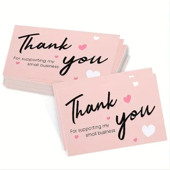 30 шт. розовых благодарственных открыток, благодарственных записок для свадебных открыток на день рождения, рождественских открыток для новобрачных и душа ребенка, небольших визитных карточек