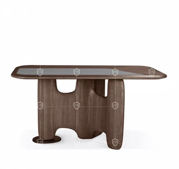 Итальянский минималистичный современный изогнутый письменный стол, дизайнерский стол из скандинавского ореха