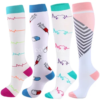 24 цвета компрессионных носков с давлением 15-20 мм рт. ст. - ЛУЧШИЕ спортивные и медицинские носки для мужчин и женщин, для бега, полетов, путешествий.