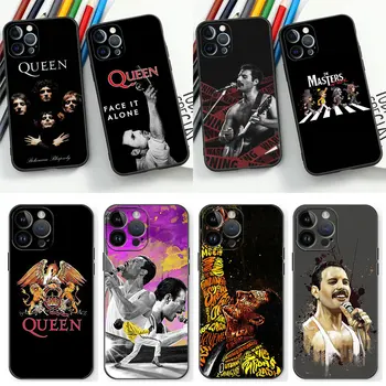 Чехол для Телефона Freddie Mercury Queen band Для Apple iPhone 15 14 13 12 11 Pro Max Mini 8 7 Plus X XR XS Max SE 2020 Черный Мягкий Чехол