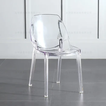 Официальный новый Nordic Light Роскошный Прозрачный стул HOOKI, табурет для макияжа интернет-знаменитостей, стол и стул для магазина чая с молоком