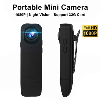Мини-камера A18 Full HD 1080P Micro Body Camcorder ночного видения Маленькая видеокамера ночного видения Sport DV Back Clip Body Cam