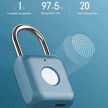 Портативный Замок Для Идентификации Отпечатков Пальцев Smart Keyless Lock Перезаряжаемый Шкаф Для Багажа Школьный Шкафчик В Спортзале
