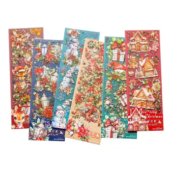 2 листа / упаковка водонепроницаемых декоративных наклеек в рождественском стиле