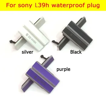 Подлинная крышка для зарядки через USB + Micro SD + крышка для SIM-карты Sony Xperia Z1 L39H C6906 C6943 Usb & Micro sd & Sim solt Порты и Разъемы Пылезащитный Штекер