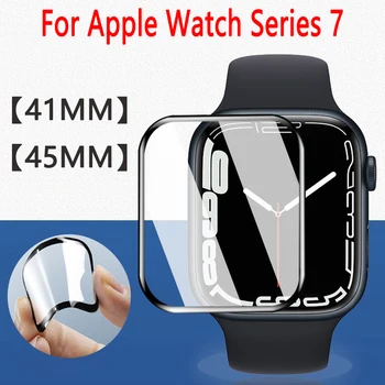 Защитная пленка для экрана Apple Watch 45 мм 41 мм 44 мм 42 мм 40 мм 38 мм iwatch 6 SE 5 3 Аксессуары для часов с Мягкой пленкой apple watch series 7