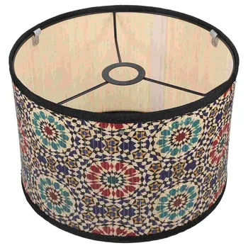 Декоративная роспись абажура в винтажном стиле Абажуры для стола Настольные бамбуковые аксессуары Бочонок