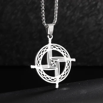 Креативное ожерелье с крестом Святой Бригиды из нержавеющей стали для мужчин, кельтский Ирландский амулет-оберег, ювелирные аксессуары для женщин