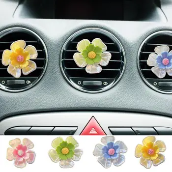 Автомобильный освежитель воздуха с милым цветком Зажим для освежителя воздуха на выходе Долговечный Диффузор с цветными цветами для защиты от падения Автомобильные Аксессуары