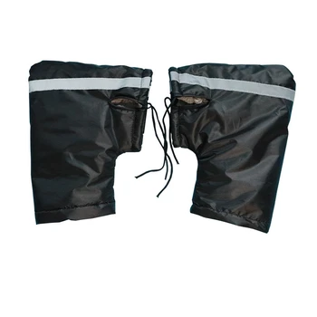 1 комплект зимних перчаток для руля мотоцикла ATV, защитный чехол для руля скутера, черный