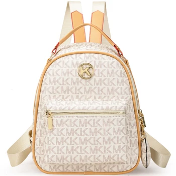 Женский рюкзак известного бренда, рюкзак с буквенным логотипом, высококачественная сумка из искусственной кожи, Многофункциональная школьная сумка большой емкости