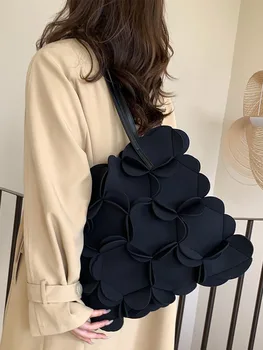 Стильная женская сумка-тоут большого размера с рифленым плетением