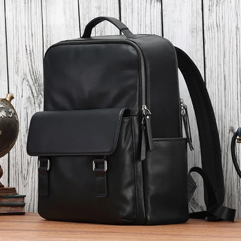 Модный мужской рюкзак Chikage из натуральной кожи большой емкости для деловых поездок, компьютерный рюкзак для отдыха, простой рюкзак для путешествий