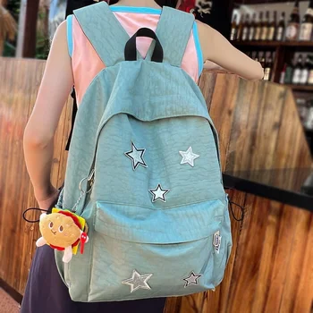 Женская дорожная водонепроницаемая школьная сумка Kawaii, модная женская сумка для книг, крутые женские студенческие модные рюкзаки для ноутбука, колледжа, нейлон для девочек