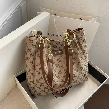 Холщовые сумки-шопперы для женщин, роскошная сумка-тоут 2022, новый дизайн, женская простая сумка для покупок, женские сумки большого размера