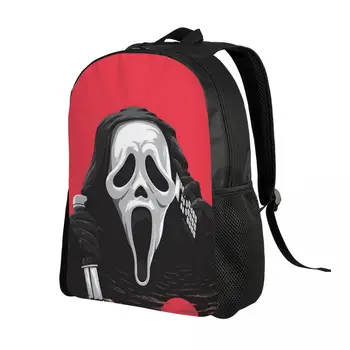 Изготовленный на заказ рюкзак из фильма ужасов Scream для женщин и мужчин, модная сумка для книг для школы, колледжа, сумки с черепами-призраками на Хэллоуин