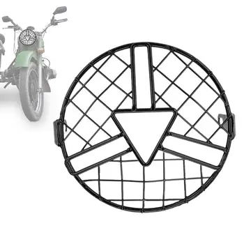 Решетка фары, металлическая сетчатая решетка, круглая защита фары мотоцикла, винтажное украшение мотоцикла для 6,5-дюймовых светодиодных фар