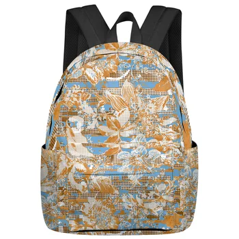 Волнистый градиентный лист, студенческие школьные сумки, Ноутбук, Изготовленный на заказ рюкзак для мужчин, женщин, Женский дорожный рюкзак Mochila