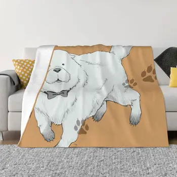 Семейное аниме-одеяло Spy X Фланелевое украшение с милой собачкой Портативное домашнее покрывало
