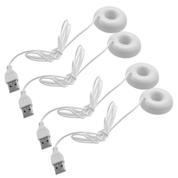 4X Белый Пончик Увлажнитель USB Офисный настольный мини увлажнитель Портативный креативный очиститель воздуха Белый