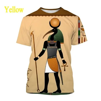 Новая футболка Thoth Mythic С 3D Принтом И коротким рукавом, Повседневная Модная Футболка Egyptian God Moon God Wisdom God С Коротким Рукавом Унисекс