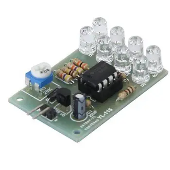 12V Breathe Light светодиодный проблесковый маячок Запчасти электронный модуль DIY LM358 чип 8 светодиодов
