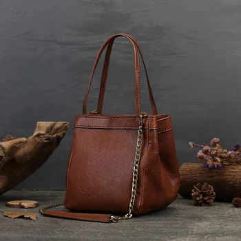 Новая кожаная женская сумка модная сумка из воловьей кожи с верхним слоем на одно плечо дизайнерская сумка-мессенджер