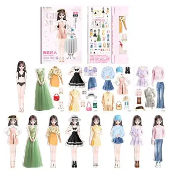 Магнитные куклы-переодевалки, забавные принцессы, набор для переодевания принцессы, обучающий набор для притворства и игр, набор для путешествий, игрушка-переодевалка