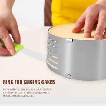 Резак Для Торта Из Нержавеющей Стали, 6-Слойная Регулируемая Машина Для Нарезки Торта, Кольцо Для Нарезки Торта