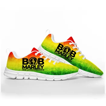Bob Marley Reggae Rasta Music Singer Спортивная обувь Мужские Женские кроссовки для подростков Повседневная пара на заказ Высококачественная обувь для пары