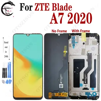 Дисплей A7 2020 Для ZTE Blade A7 2020 ЖК-дисплей с рамным сенсорным экраном, Дигитайзер в сборе, Запасные Части для телефона 6,09 