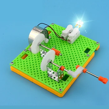 Сделай САМ забавную физическую модель генератора с рукояткой Игрушки для научных экспериментов Учебное Оборудование и расходные материалы