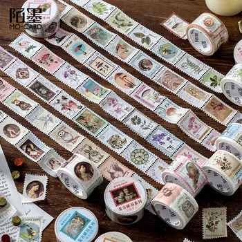 Винтажная Почтовая Серия Washi Tape Ретро марки Кофе Декоративная Клейкая Лента DIY Наклейка Для Скрапбукинга Этикетка