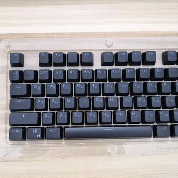 Русско-Корейские колпачки для ключей, колпачки для ключей с подсветкой ABS, OEM-чехол для ключей Cherry MX, совместимый с механическими клавиатурами, полный комплект из 104 штук