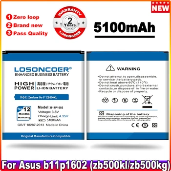 LOSONCOER 5100 мАч B11P1602 Аккумулятор Для ASUS Zenfone Go 5 