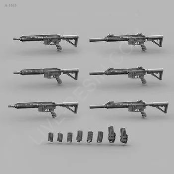 Наборы моделей из смолы 1/35, бесцветные и собранные самостоятельно, 2 пистолета + магазины A-1633