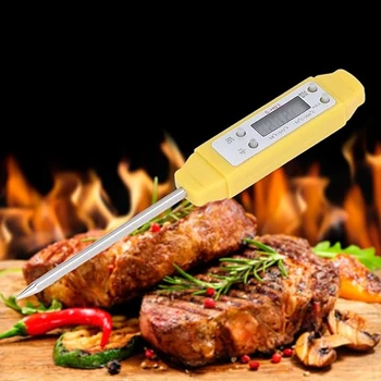Пищевой термометр, Инструменты для барбекю, Портативные, Термометры для мяса для приготовления пищи, Цифровой электронный карманный термометр для гриля Прочный