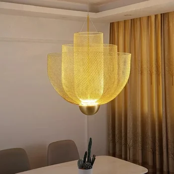 Подвесной светильник Nordic Metal Grid, Итальянский дизайн, светодиодные подвесные люстры, лампа для столовой, ресторана, Промышленные Подвесные светильники