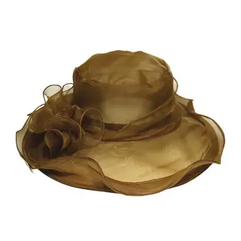 Женские фетровые шляпы, винтажная элегантная свадебная шляпа с цветочным принтом, Королевская солнцезащитная шляпа, головной убор