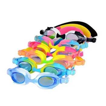 Снаряжение для плавания с защитой от запотевания HD, красочный силиконовый материал, Очки для дайвинга от 3 до 14 лет, Очки для плавания, Детские очки для плавания, Очки для бассейна