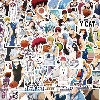 50ШТ японского классического аниме Kuroko Basketball Канцелярские наклейки для багажа Ноутбук iPad Журнал Скейтборд Оптом Наклейка