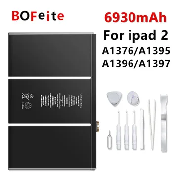 Аккумулятор для планшета Bofeite 6500 мАч Для iPad 2 Для APPLE iPad A1376 A1395 A1396 A1397 Замена аккумулятора Bateria С инструментами