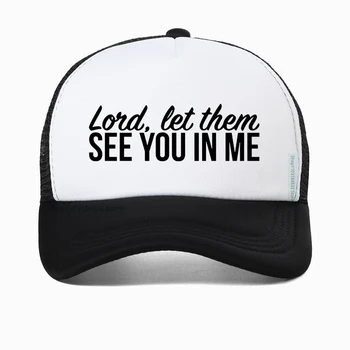 Господи, позволь им увидеть тебя во мне, Бейсбольная Кепка с принтом Иисуса Христа, Унисекс, бейсболка, Регулируемые мужские Дышащие шляпы для гольфа