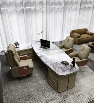 Мраморный стол офисный стол руководителя высокого класса, изготовленный на заказ офисный стол с яркой поверхностью, письменные столы для домашнего офиса, письменные столы для босса