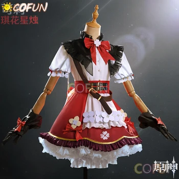 COFUN Game Косплей костюм Genshin Impact Klee Spark Knight Милая Милая униформа одежда для активного отдыха и вечеринок