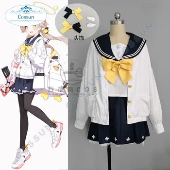 [По индивидуальному заказу] Game Blue Archive MomoTalk Hifumi Sailor Suit Косплей костюм Наряды на Хэллоуин Женский матросский костюм