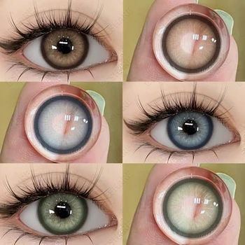 AMARA 1 пара цветных контактных линз для глаз Кукольная косметика для глаз Синие контактные линзы Модные линзы для макияжа глаз Ежегодное использование
